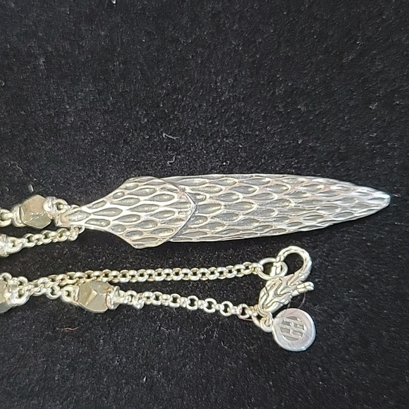 John Hardy Naga Silver Pendant & Pyrite Necklace - Picture 3 of 12